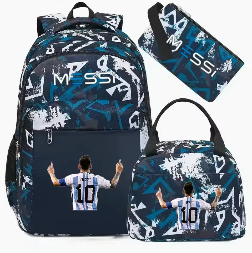 Nouveau Football Messi sac à dos pour adolescent garçon fille retour à l'école sac étudiant cartable loisirs voyage sport sacs à dos décontractés