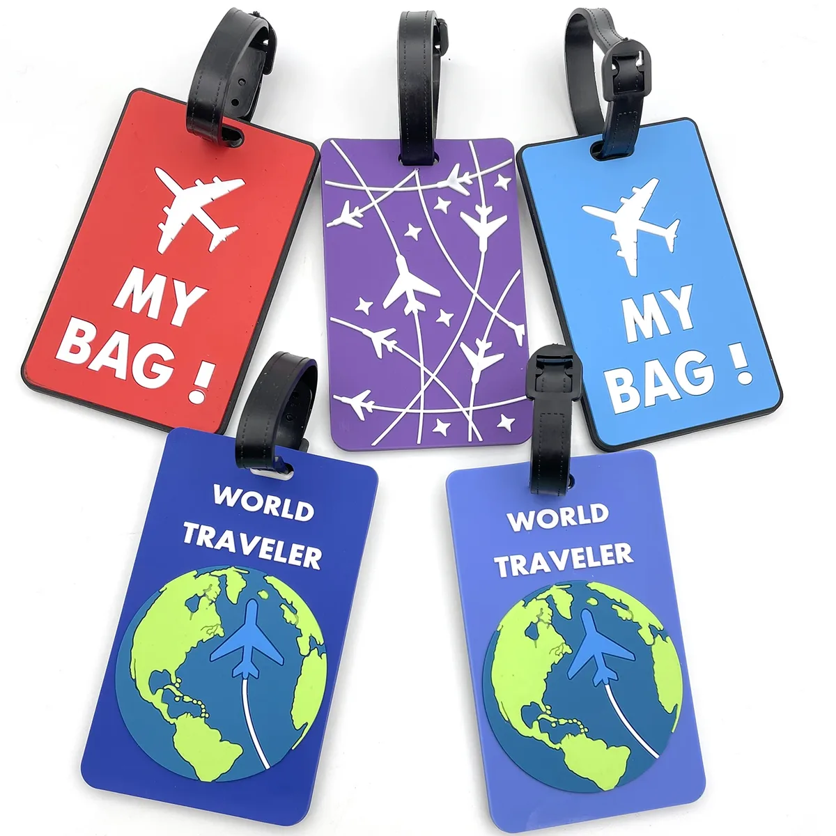 étiquette de bagage en silicone, 1 pièce, accessoires de voyage, valise créative, style à la mode, support de 