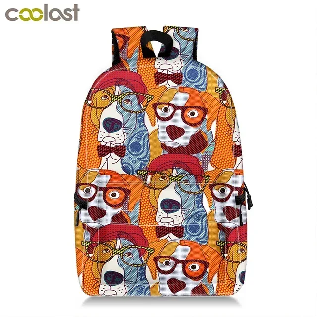 sac à dos imprimé chaton/chien, mignon, pour adolescent, garçon, fille, enfants, cartable pour voyage