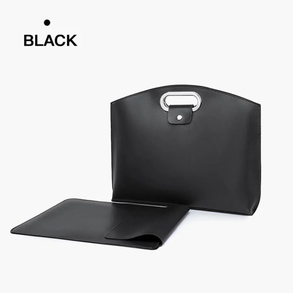 sac fourre-tout élégant en pu pour documents de bureau, couleur unie, grande capacité, sacoche pour ordinateur portable, porte-documents, extérieur