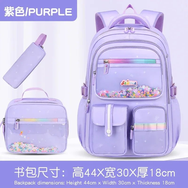 sac à dos décontracté pour fille 2026 avec compartiment repas et trousse, pour collégienne, grande capacité, léger, imperméable, mochilas