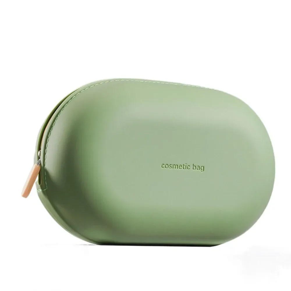sac à cosmétiques portable en silicone de grande capacité, sac de rangement de voyage étanche à fermeture éclair, porte-monnaie souple anti-poussière, petit article