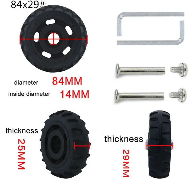 roues de remplacement pour valise à roulettes, accessoires universels, multi-taille, 1 pièce