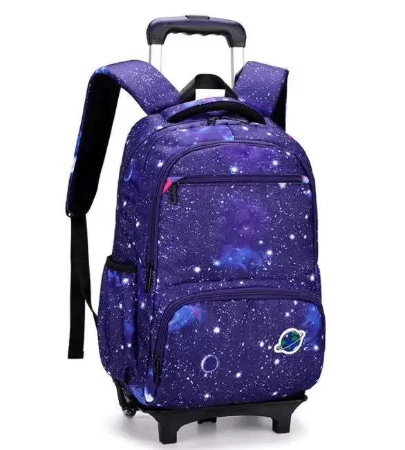 cartable à roulettes école sac à dos à roulettes pour garçons enfants sacs de chariot d'école bagages de voyage école sac à dos roulant sacs