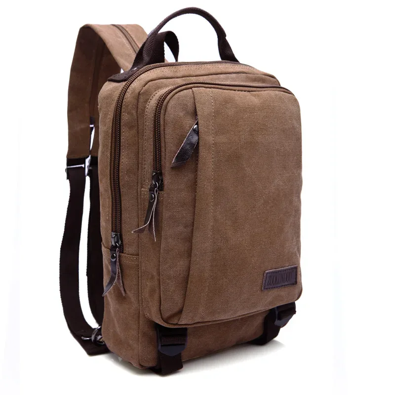 sac à dos carré pour hommes, sac à double épaule, paquet en toile, de haute qualité, pratique, résistant à l'usure, étanche, petite taille