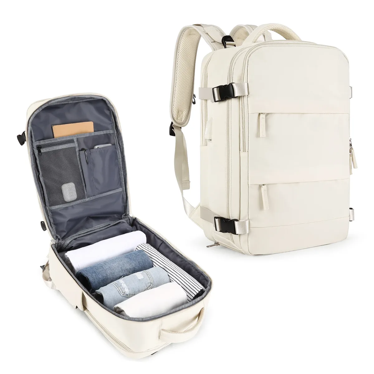 grand sac à dos de voyage pour hommes, sac à dos étanche pour ordinateur portable approuvé par le vol de la compagnie aérienne, sac à dos de transport antivol, sac à dos de randonnée