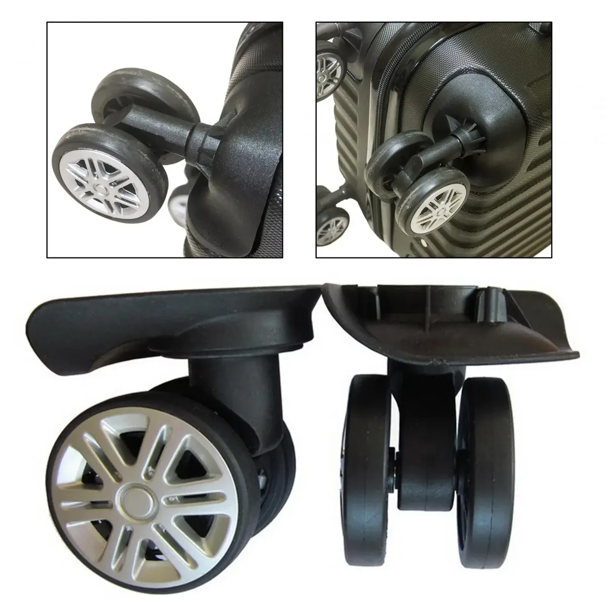 roues pivotantes robustes de remplacement pour valises et bagages de voyage