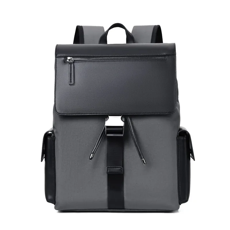 sac à dos pour ordinateur portable d'affaires en cuir pour hommes, cartable de grande capacité pour étudiants, sac à dos de voyage étanche pour embarquement