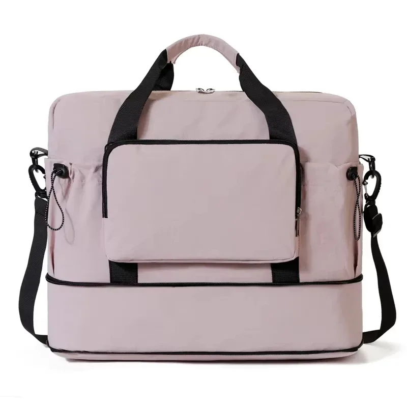 sac de sport avec compartiment sec/humide, sac de voyage, sac de rangement pour bagages de courte distance, sac bandoulière portable extensible sac à main