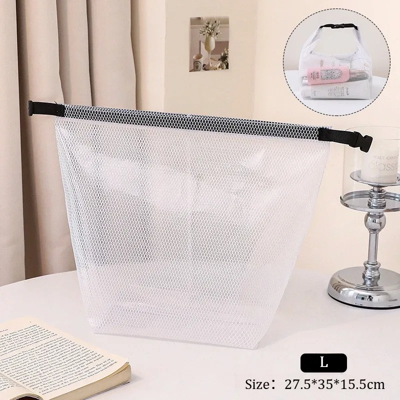 sac de maquillage et de toilette imperméable de grande capacité, organiseur de cosmétiques portable, pochette de rangement de voyage avec bouton
