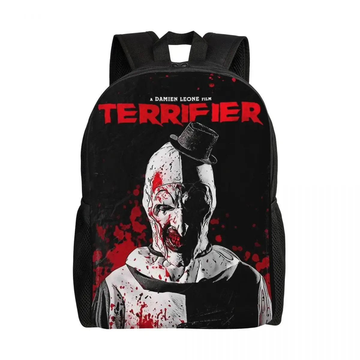 sac à dos de voyage personnalisé terrifier movie pour hommes et femmes, cartable d'ordinateur scolaire, sac à dos d'étudiant, sacs d'horreur, halloween, clown, collège