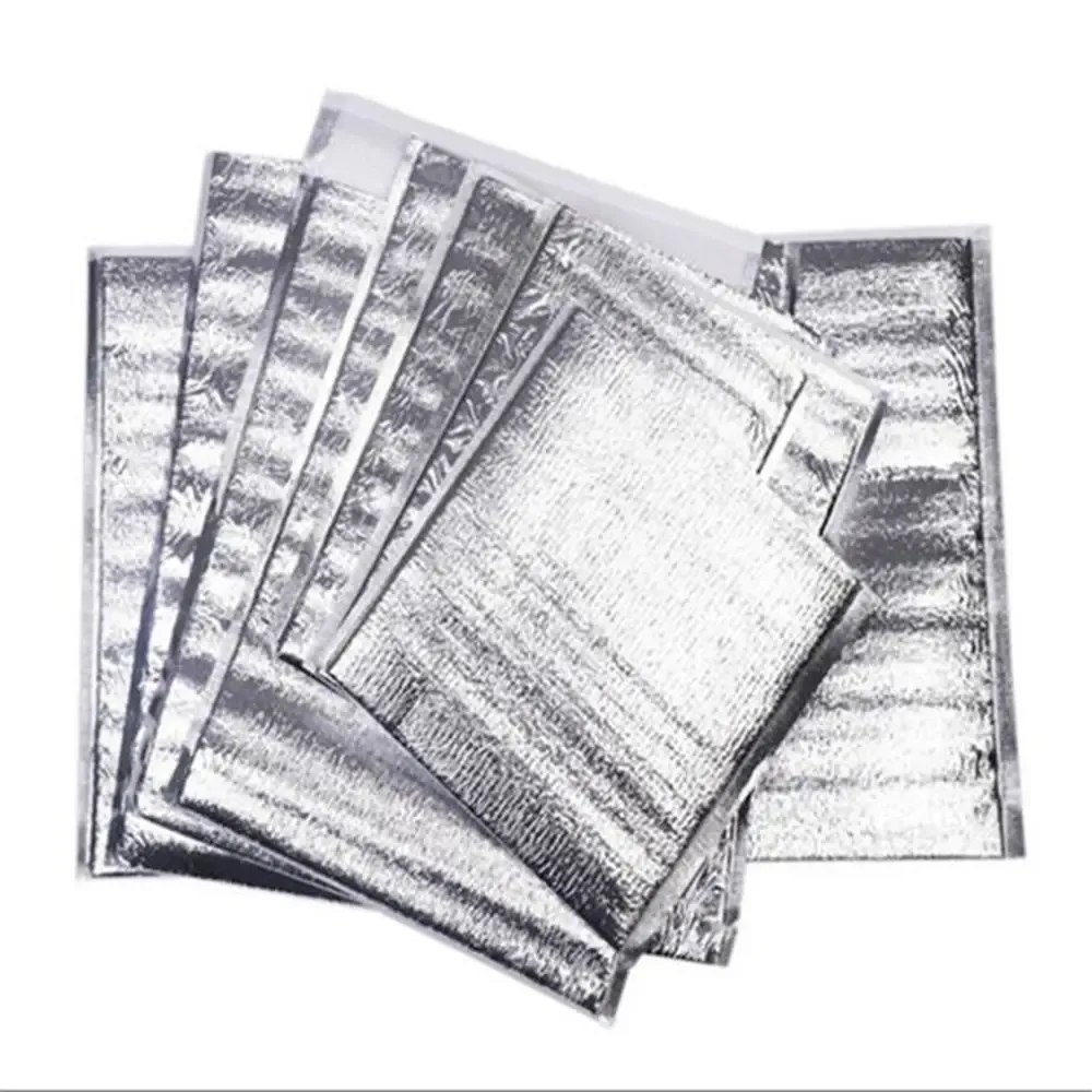 sac isotherme en papier d'aluminium, sac isolant pliable pour pique-nique, sac d'emballage thermique portable pour aliments, livraison de nourriture, porte-boissons, sac isolé