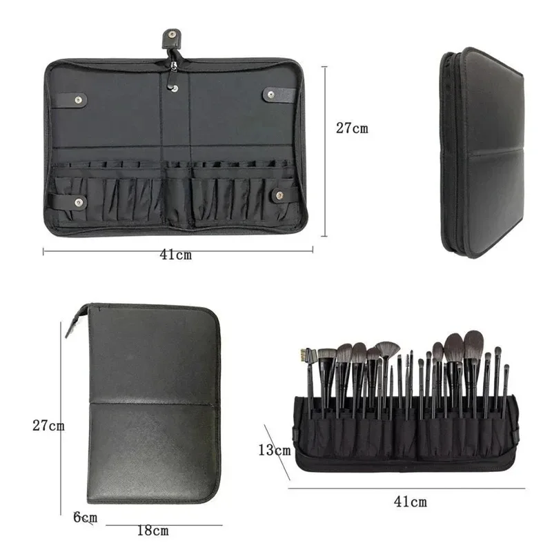 sac à pinceaux de maquillage pliable pour femme, trousse de toilette cosmétique de voyage, outils de beauté, accessoires de lavage, poudres