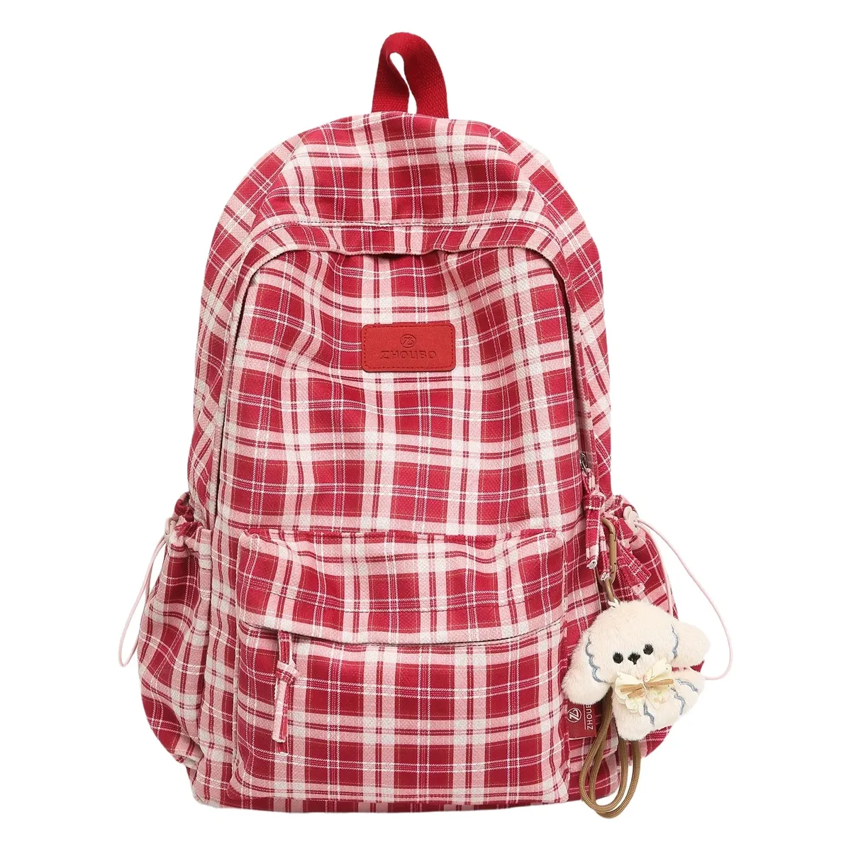 sac à dos rétro britannique à carreaux grande capacité pour filles, lycéennes, étudiantes, sac à bandoulière en nylon pour femmes