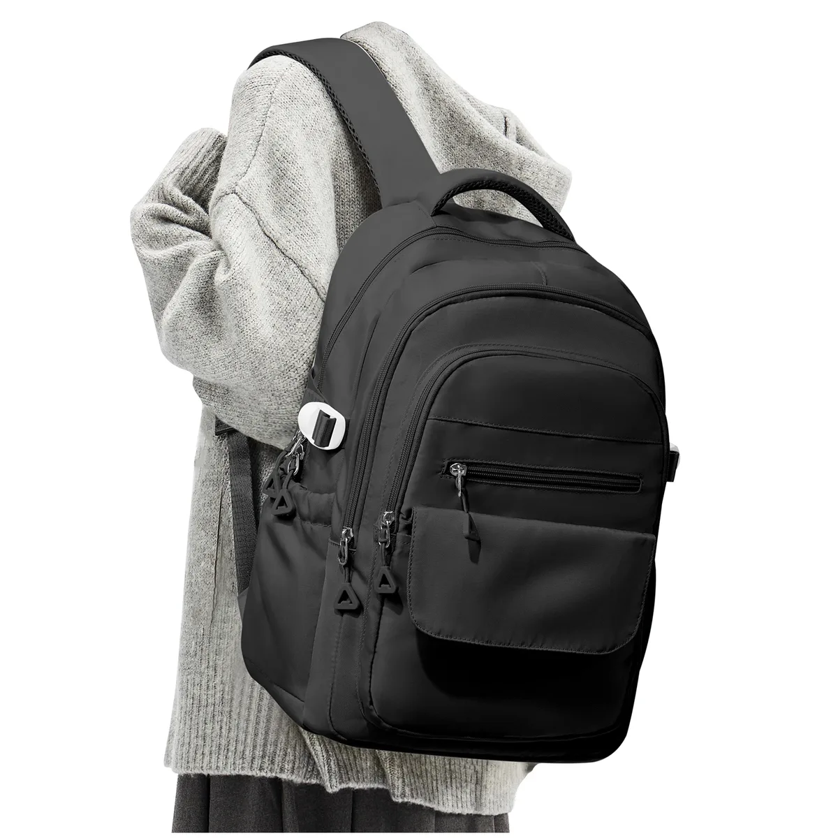 sac à dos blanc élégant de style japonais pour écolières et garçons, sac à dos de voyage pour ordinateur portable, sac à dos de jour décontracté, sacs pour voyage