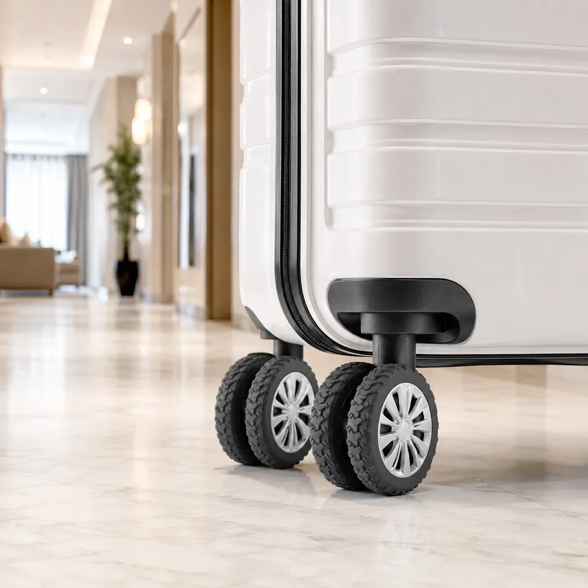 8 protections de roues de valise en caoutchouc pour roues pivotantes, couvre-roues silencieux pour bagages, accessoires de voyage pratiques