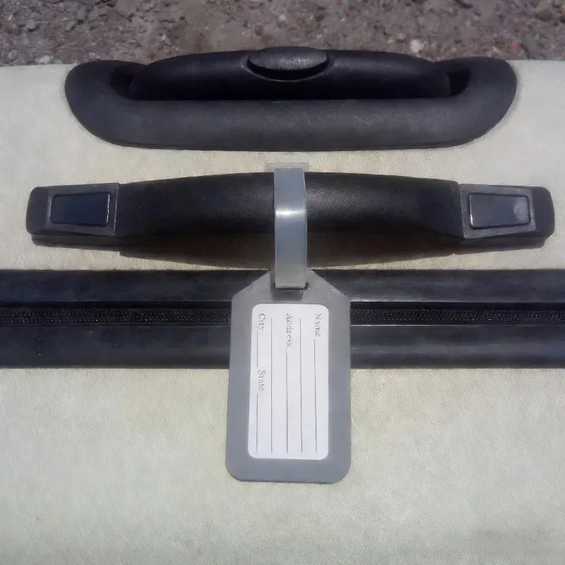 étiquettes de bagages de voyage portables avec carte d'identité, étiquettes d'embarquement en pvc diy, étiquettes nominatives pour valises, accessoires de voyage unisexes