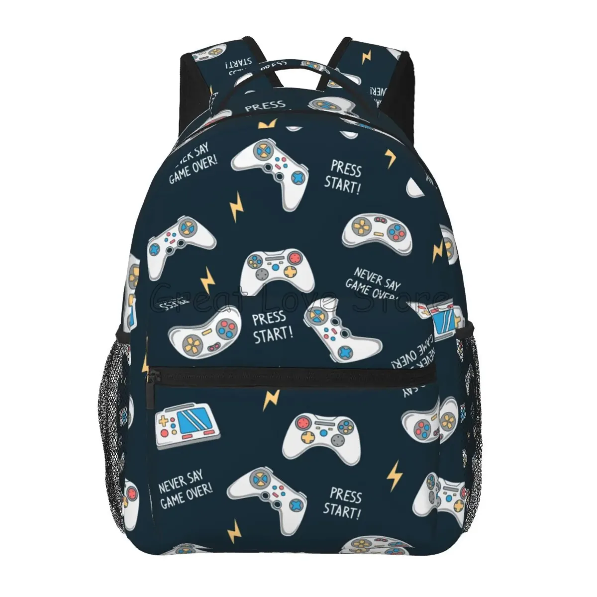 contrôleur de jeu vidéo sacs à dos d'ordinateur portable pour garçons filles durable école ordinateur bookbag unisexe voyage randonnée camping sac à dos