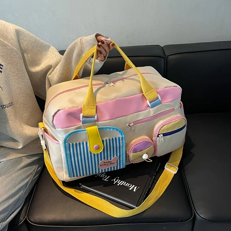 Sac de voyage décontracté Dopamine pour femmes, sac de sport léger, Yoga, natation, Fitness, court voyage d'affaires, bagage à main, nettoyage à sec