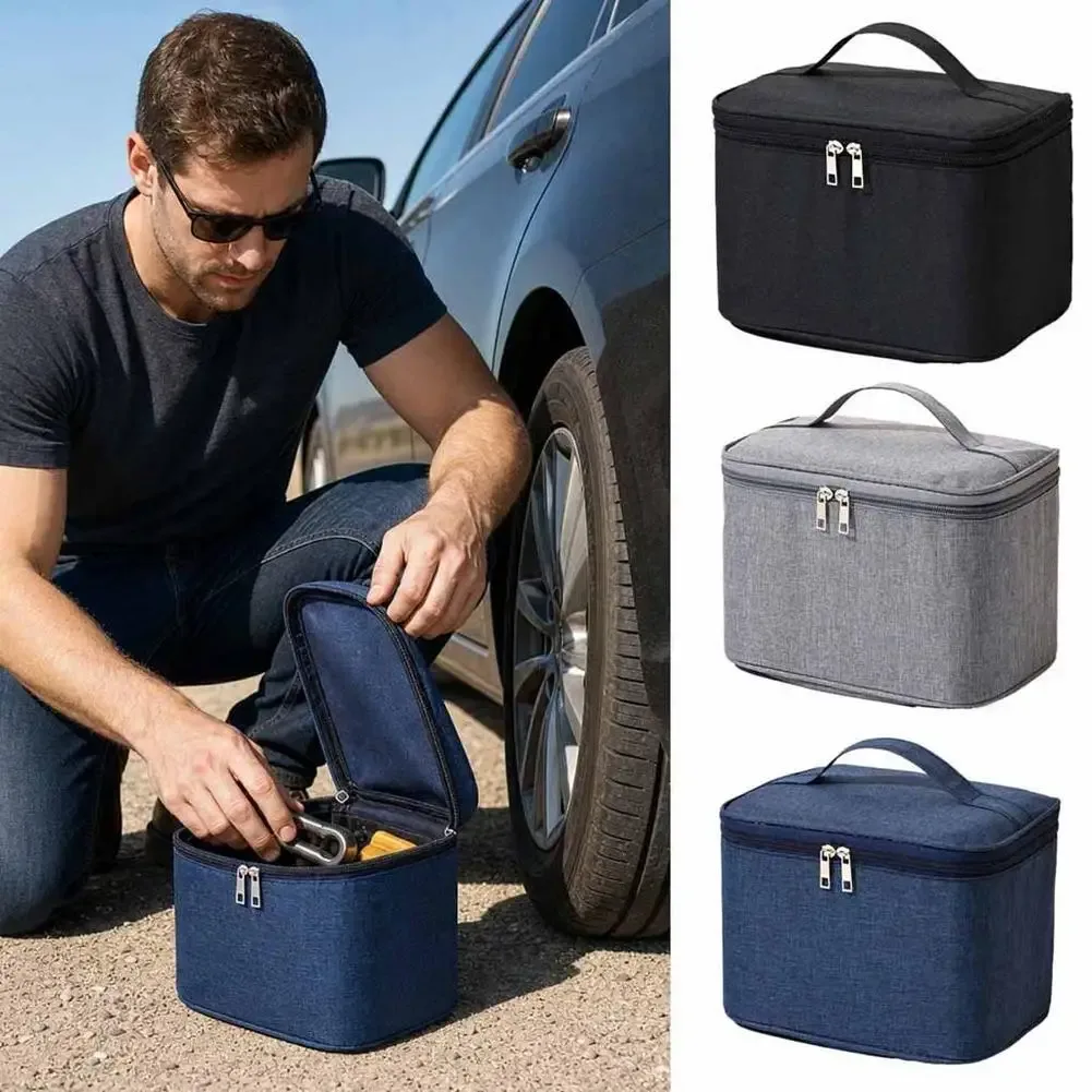 trousse de toilette double couche grande capacité pour voyage, pochette de lavage imperméable en tissu oxford, sac de rangement cosmétique portable