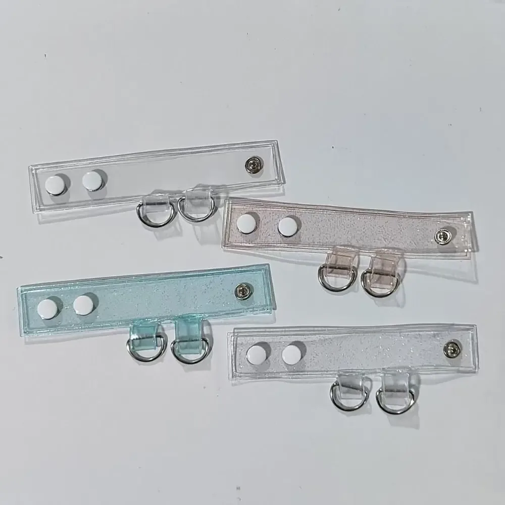 2 pièces nouvelles attaches transparentes en pvc pour sangle de sac, clips de fixation pour sac à dos