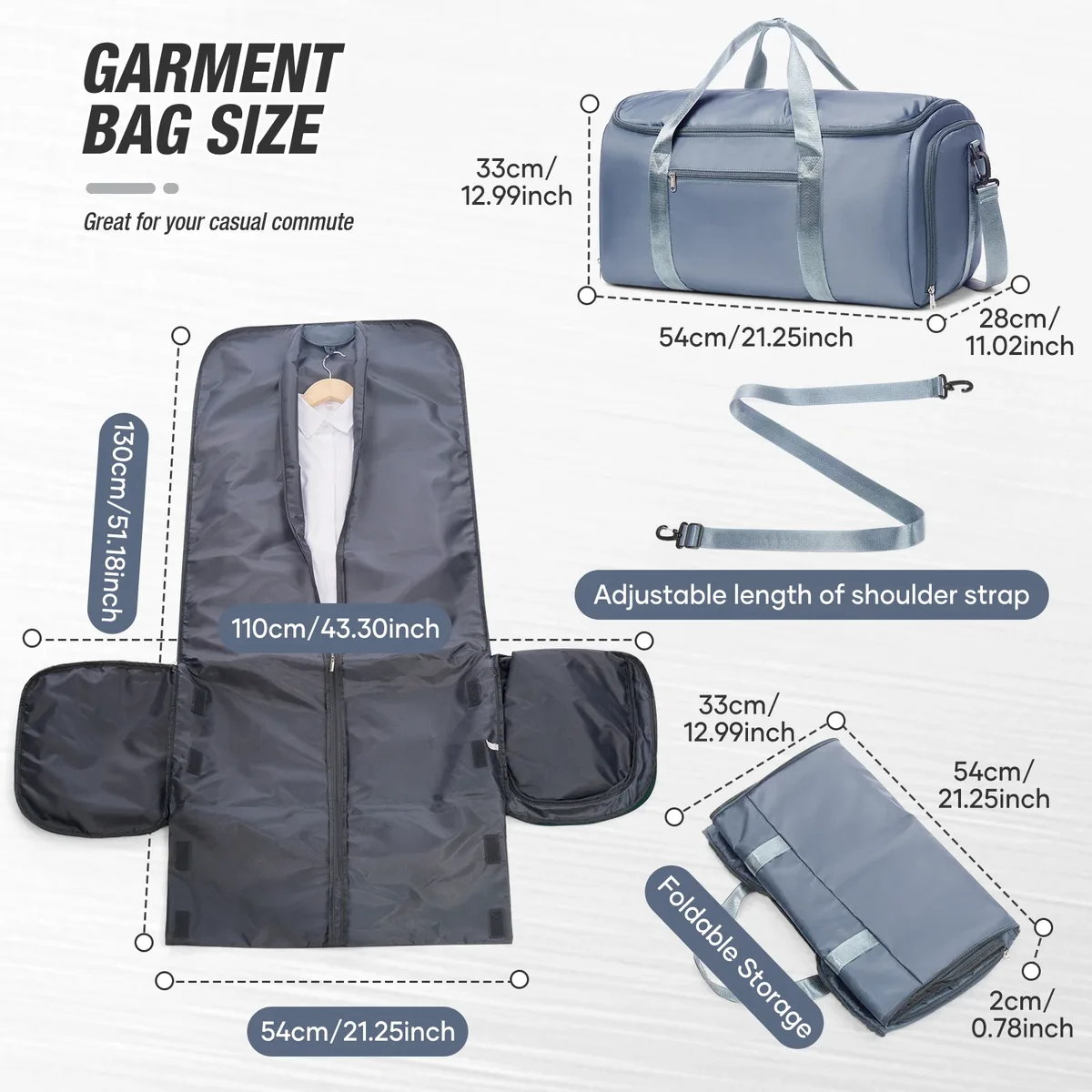 sac de voyage pliable pour hommes, sac de voyage convertible, sac de voyage suspendu pour vêtements, sac de voyage d'affaires, sac de voyage pour vêtements