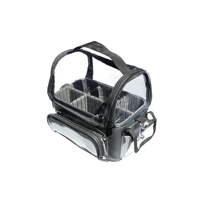 sac fourre-tout noir transparent en pvc multi-poches, approuvé pour les stades, sacs à maquillage transparents à bandoulière, sacs de voyage portables pour femmes, sac à main pour soins de la peau