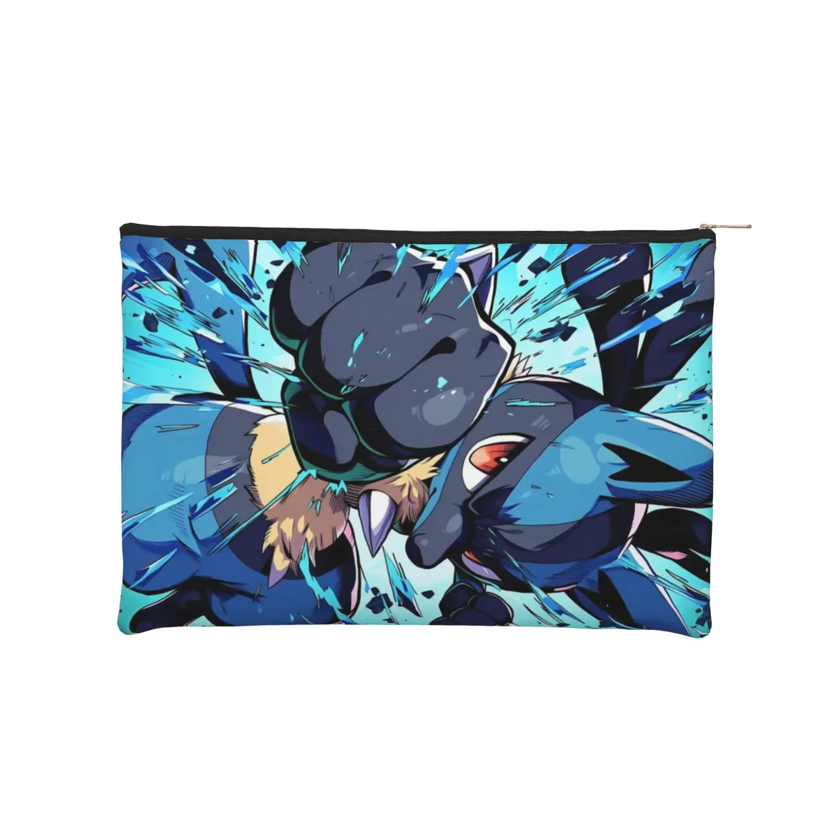 sac pliable mignon pokemon, trousse de maquillage eeveelution, trousse de toilette avec fermeture éclair, pochette cosmétique