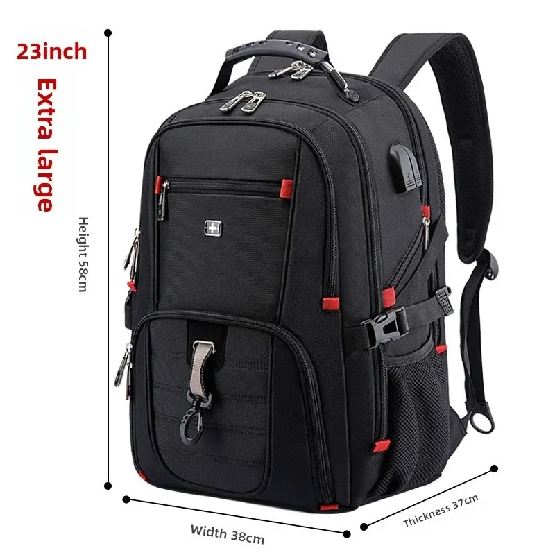 sac à dos imperméable pour hommes, sacs à dos pour ordinateur portable 15.6/17 pouces, sacs de voyage scolaires, sac à dos d'affaires de grande capacité de style suisse, mochila