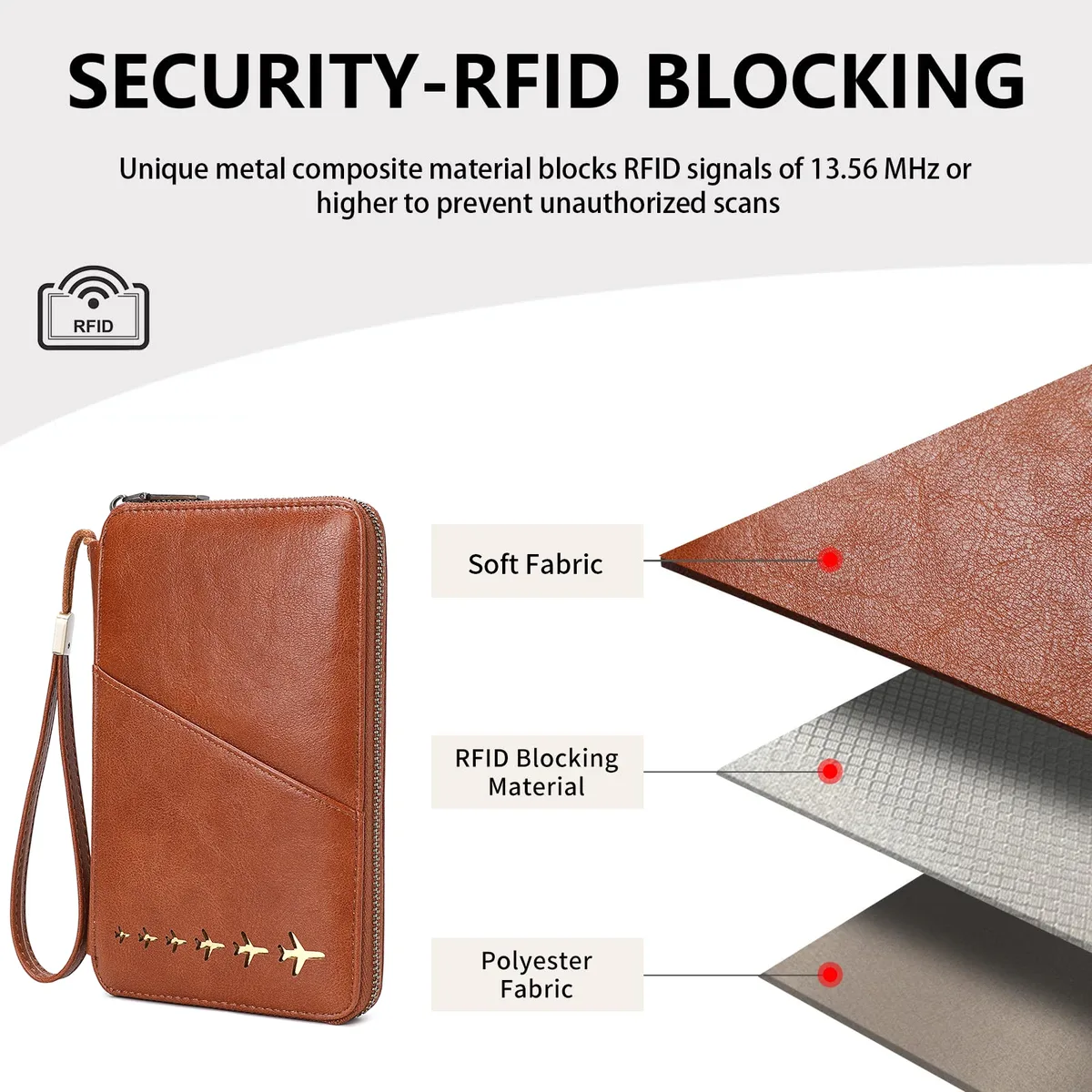 nouveau portefeuille porte-passeport familial rfid bloquant le sac de rangement de documents de voyage femmes hommes portefeuille de passeport multifonctionnel en cuir pu
