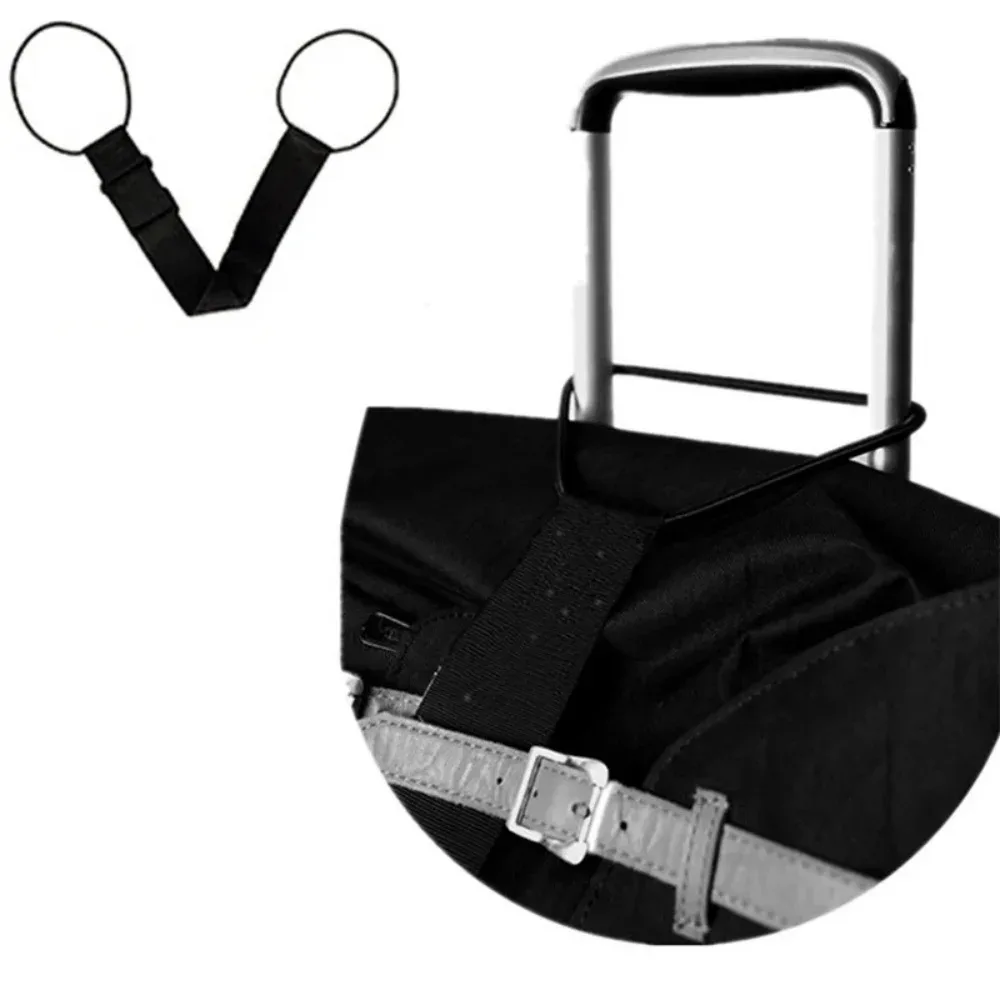 sangle de bagage élastique durable, ceinture de connexion réglable pour bagages, sangle de fixation de sécurité portable et réutilisable pour valise de voyage