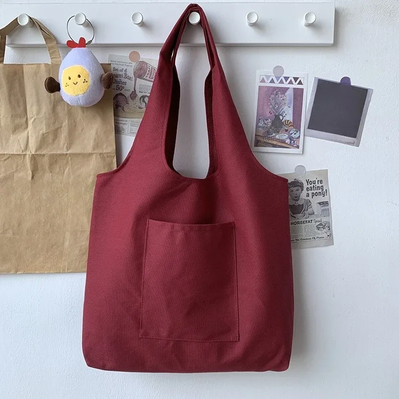 sacs à bandoulière décontractés avec logo personnalisé, sacs de shopping en toile pliables, sacs esthétiques pour femmes, sacs écologiques réutilisables de haute qualité pour femmes