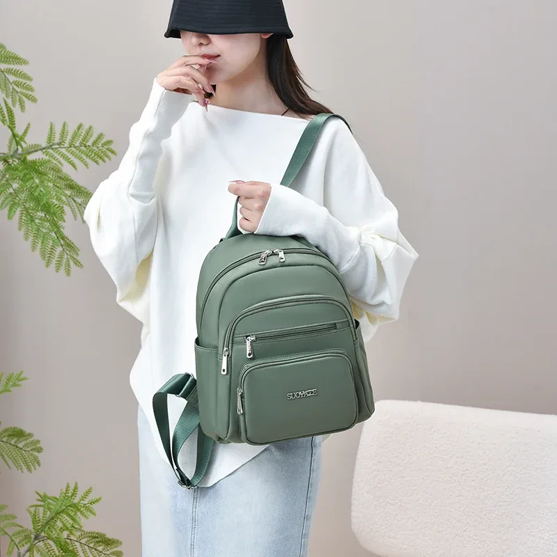 sac à dos multi-poches pour femmes, décontracté et tendance, grande capacité, sac à dos de voyage pour filles, sac à dos de haute qualité en tissu, sac à dos de jour