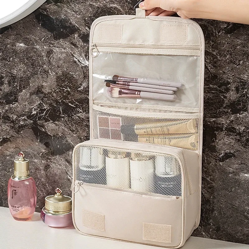 sac de rangement multifonctionnel pour cosmétiques avec crochet de voyage