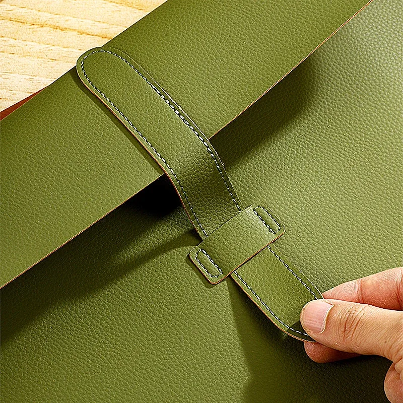 sac de documents professionnel personnalisé avec lettres, pochette pour documents a4, gravure en cuir pu, sac pour ordinateur portable 13 pouces, pochette de luxe pour documents