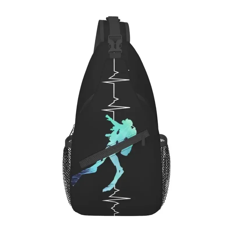 sensation de plongée sous-marine bubble sling crossbody backpack pour homme, sac de poitrine personnalisé initié par le plongeur, voyage, randonnée, sac à dos