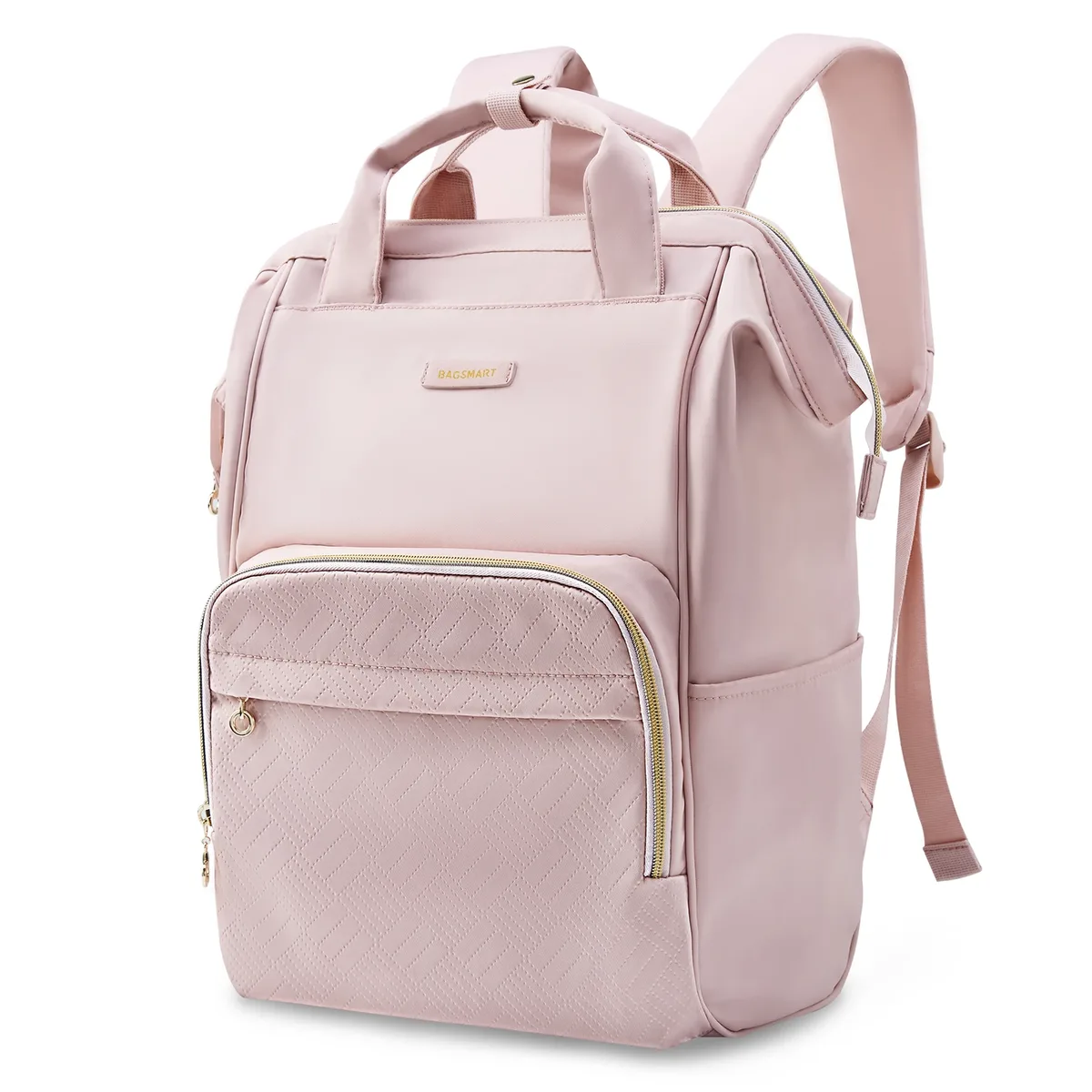 bagsmart-sac à dos de voyage étanche pour femme, sac à dos pour ordinateur portable 14-15.6 ", cartable universitaire mignon, sacs pour femme