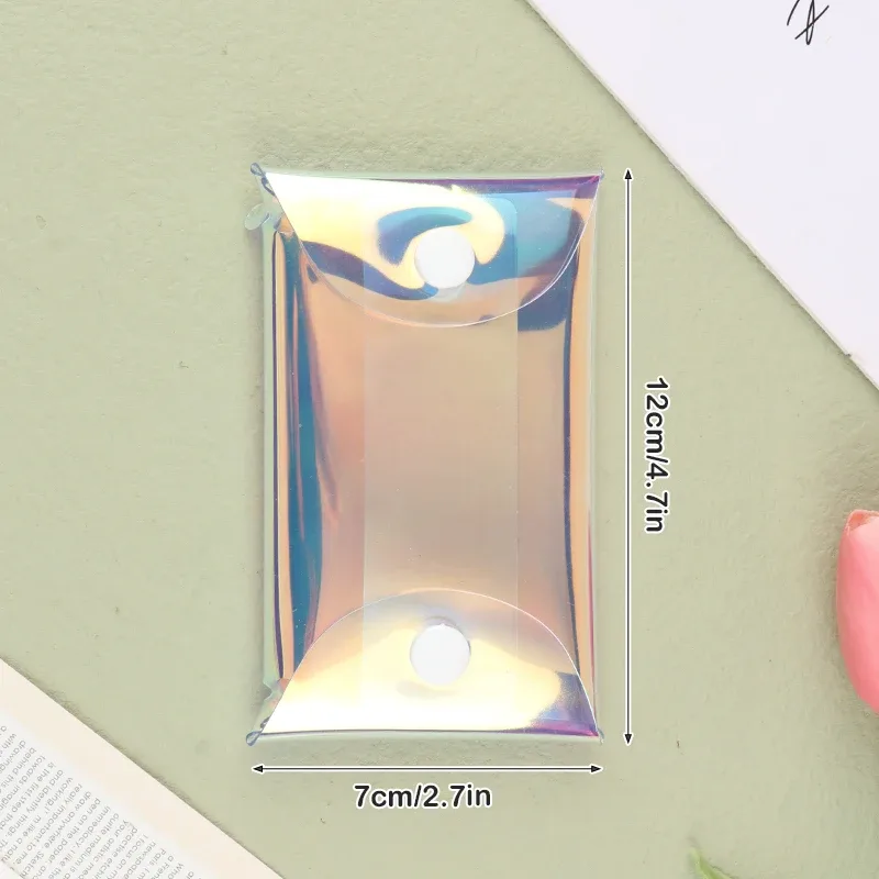 mini sac d'exposition de poupée anime, porte-monnaie transparent, porte-clés pendentif, pochette carrée, organisateur clé rouge à lèvres, sac de rangement pour écouteurs