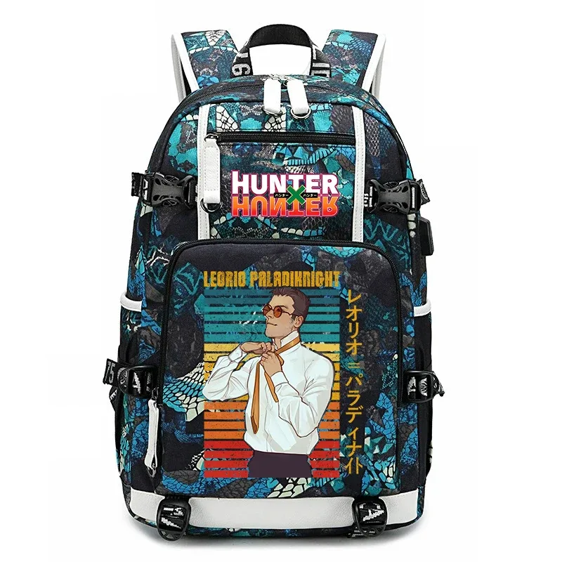 sac à dos imprimé hunter x hunter, grande capacité, pour étudiants, enfants, adolescents, voyage scolaire, sac à dos de voyage