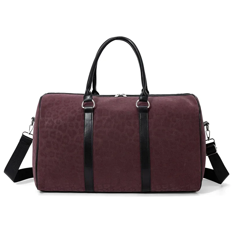 sac de voyage week-end imprimé léopard, grand sac de transport, sac de sport, sac de nuit avec sangle réglable pour hommes et femmes