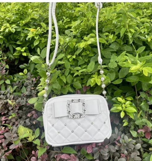 sac à main en strass et pierres précieuses de style japonais, fourre-tout lolita, nouveau sac à dos mignon pour femmes, sac à bandoulière avec nœud, 2 voies