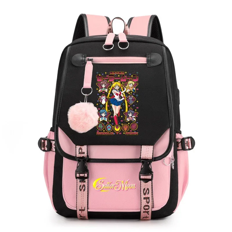 sac à dos décontracté sailor moon pour adolescentes, sac à dos scolaire pour étudiantes