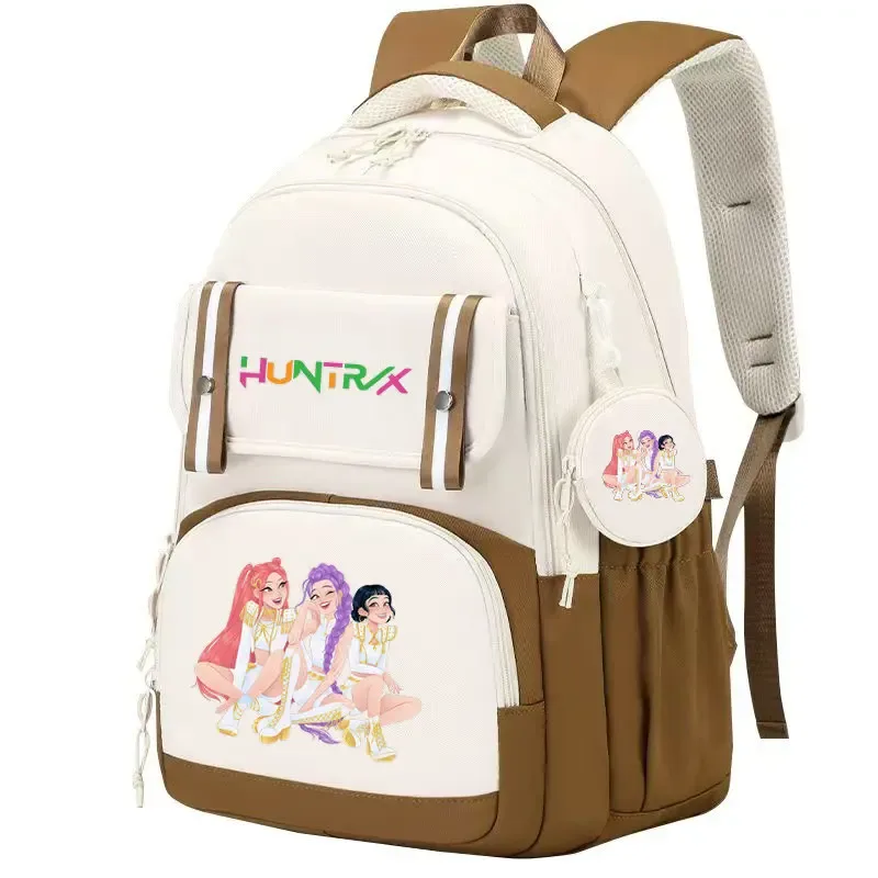 mochila kpop demon hunters – sac à dos imprimé léger, cartable pour fille, sac de voyage décontracté pour les déplacements