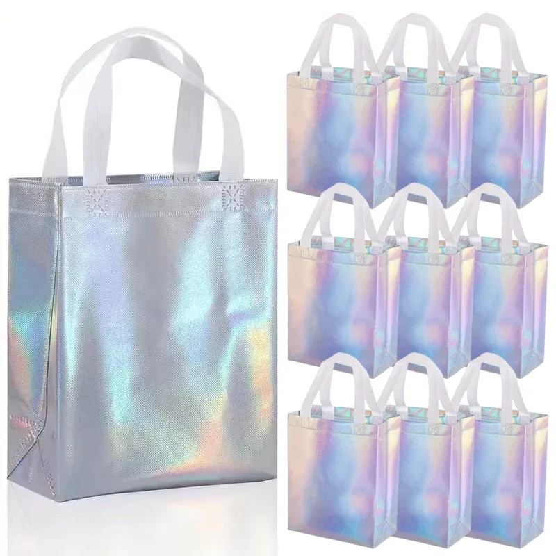 Sac fourre-tout réutilisable pour cadeaux, 10 pièces, pour demoiselles d'honneur, mariage, fête d'anniversaire, courses, fournitures de fête écologiques TMZ