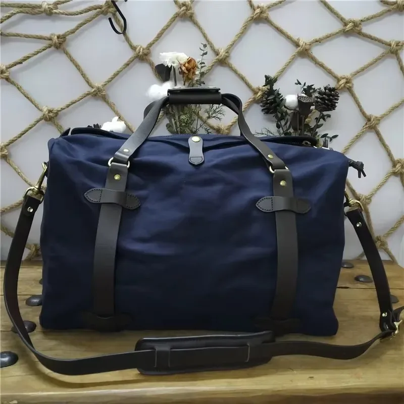 brando-sac à main en toile étanche pour homme, sac de voyage, sac à main classique à fermeture éclair, haute qualité, poids lourd, avertissement à l'huile, ykk