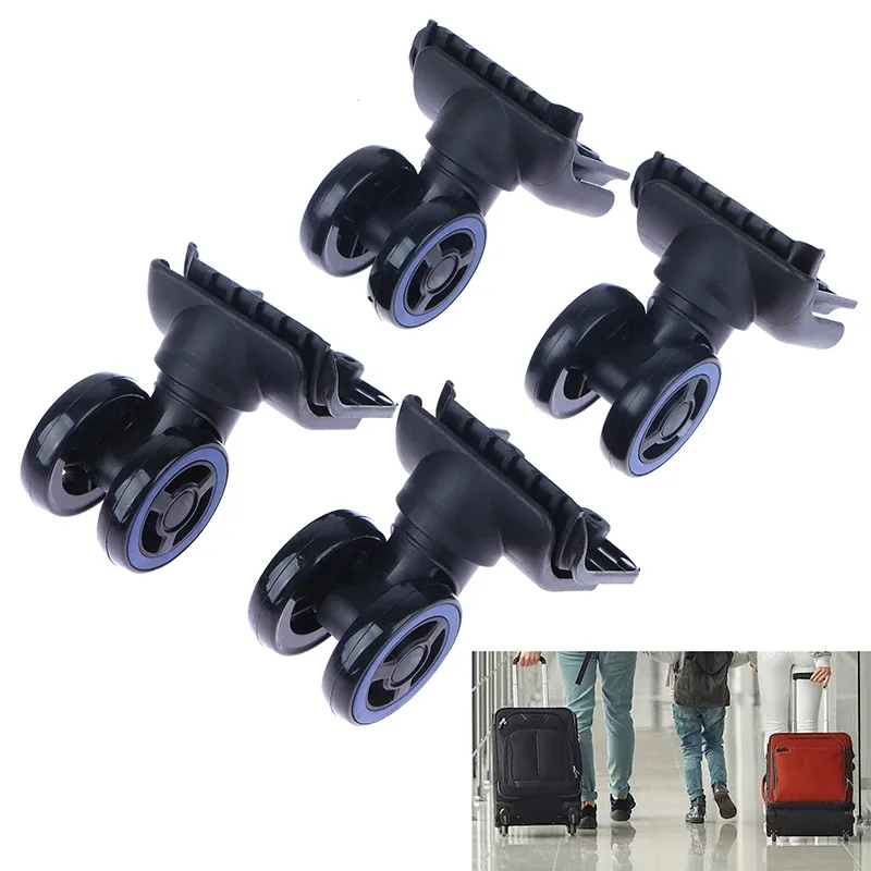 1 ensemble de roues de remplacement pour valise de voyage, roues pivotantes à 360 degrés, silencieuses, accessoires universels pour valise