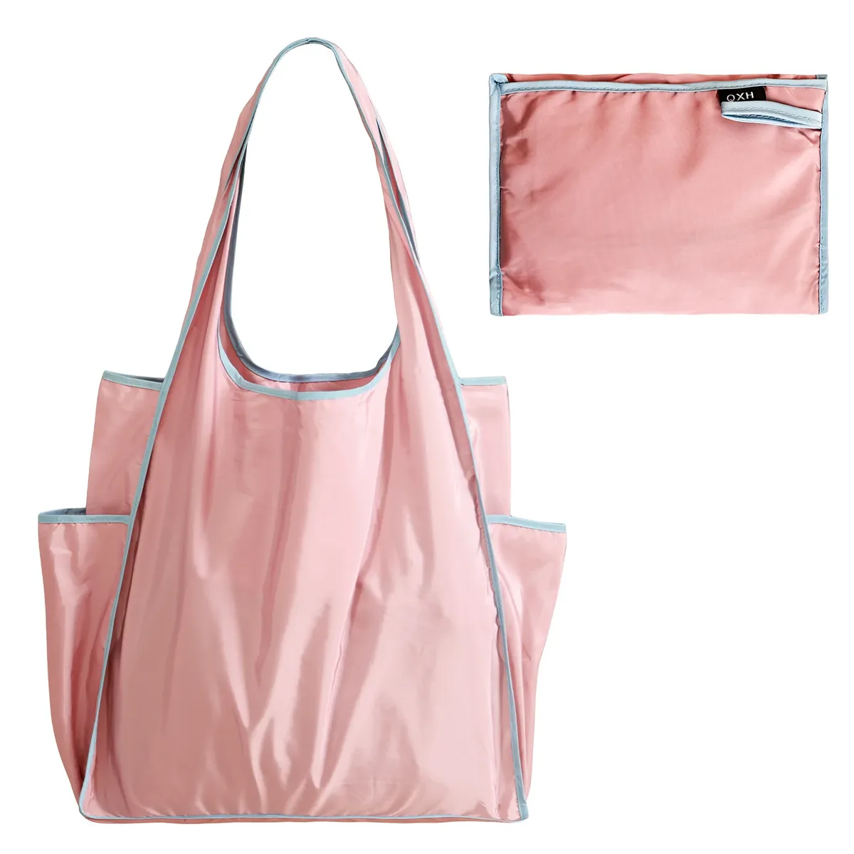 sac de courses portable écologique, sac de rangement de grande capacité, sac à bandoulière étanche, sac de courses pliable pour la plage