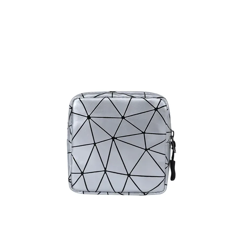 sac d'organisation étanche en cuir pu, sac à bijoux, sac mensuel portable, sac de rangement de serviettes hygiéniques d'extérieur pour femmes