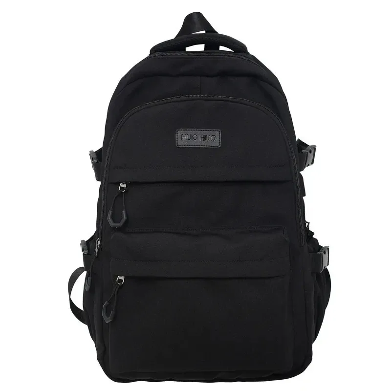 sacs d'école en toile de style collégial pour filles, cartable solide pour lycéens, version coréenne, sac à dos pour ordinateur portable pour femmes et garçons