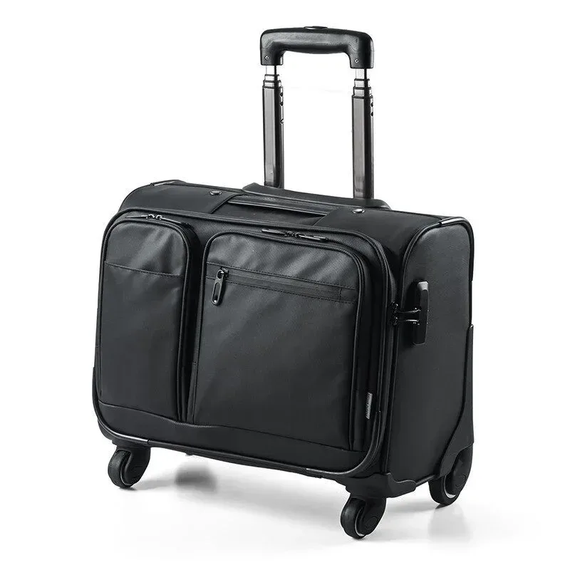 valise à roulettes professionnelle pour homme, bagage cabine 15,6 pouces, sac de voyage super étanche, valise pilote à roulettes